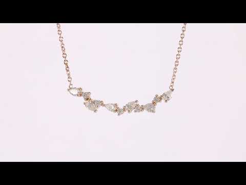 Round Cut Cubic Zirconia in 925 Sterling Silver Necklace 7
