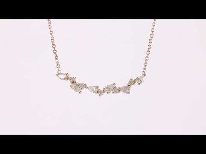 Round Cut Cubic Zirconia in 925 Sterling Silver Necklace 7