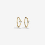 Round Cut Cubic Zirconia in 925 Sterling Silver Earrings 1
