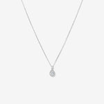 Round Cut Cubic Zirconia in 925 Sterling Silver Necklace 1