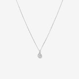 Round Cut Cubic Zirconia in 925 Sterling Silver Necklace 1