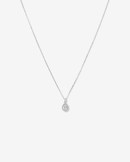 Round Cut Cubic Zirconia in 925 Sterling Silver Necklace 1