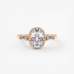 Cushion Three Stones Lab Grown Diamond Engagement Ring