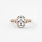 Cushion Three Stones Lab Grown Diamond Engagement Ring
