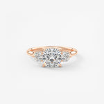 Cushion Three Stone Lab Grown Diamond Engagement Ring