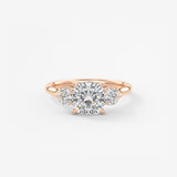 Cushion Three Stone Lab Grown Diamond Engagement Ring