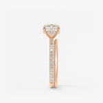 Cushion Hidden Halo Pave Lab Grown Diamond Engagement Ring