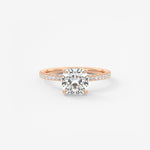 Cushion Hidden Halo Pave Lab Grown Diamond Engagement Ring
