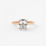 Elongated Cushion Cathedral Lab Grown Diamond Engagement Ring