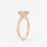 Elongated Cushion Cathedral Lab Grown Diamond Engagement Ring