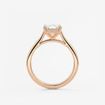 Elongated Cushion Cathedral Lab Grown Diamond Engagement Ring