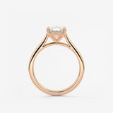 Elongated Cushion Cathedral Lab Grown Diamond Engagement Ring