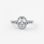Cushion Three Stones Lab Grown Diamond Engagement Ring