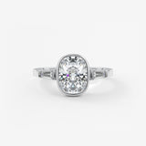 Cushion Three Stones Lab Grown Diamond Engagement Ring