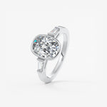 Cushion Three Stones Lab Grown Diamond Engagement Ring