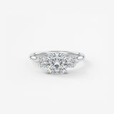 Cushion Three Stone Lab Grown Diamond Engagement Ring