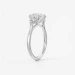 Cushion Three Stone Lab Grown Diamond Engagement Ring