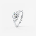 Cushion Three Stone Lab Grown Diamond Engagement Ring