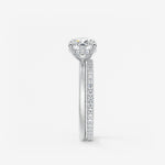 Elongated Cushion East West Hidden Halo Lab Grown Diamond Engagement Ring