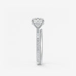Cushion Hidden Halo Pave Lab Grown Diamond Engagement Ring