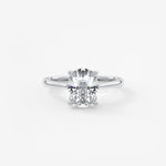 Elongated Cushion Cathedral Lab Grown Diamond Engagement Ring
