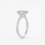Elongated Cushion Cathedral Lab Grown Diamond Engagement Ring