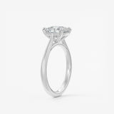 Elongated Cushion Cathedral Lab Grown Diamond Engagement Ring