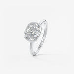 Elongated Cushion East West Bezel Lab Grown Diamond Engagement Ring