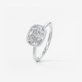 Elongated Cushion East West Bezel Lab Grown Diamond Engagement Ring