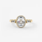 Cushion Three Stones Lab Grown Diamond Engagement Ring