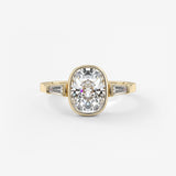 Cushion Three Stones Lab Grown Diamond Engagement Ring