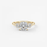 Cushion Three Stone Lab Grown Diamond Engagement Ring