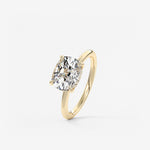 Elongated Cushion East West Hidden Halo Lab Grown Diamond Engagement Ring