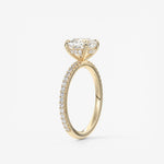 Cushion Hidden Halo Pave Lab Grown Diamond Engagement Ring