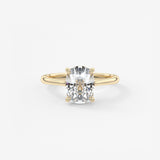 Elongated Cushion Cathedral Lab Grown Diamond Engagement Ring