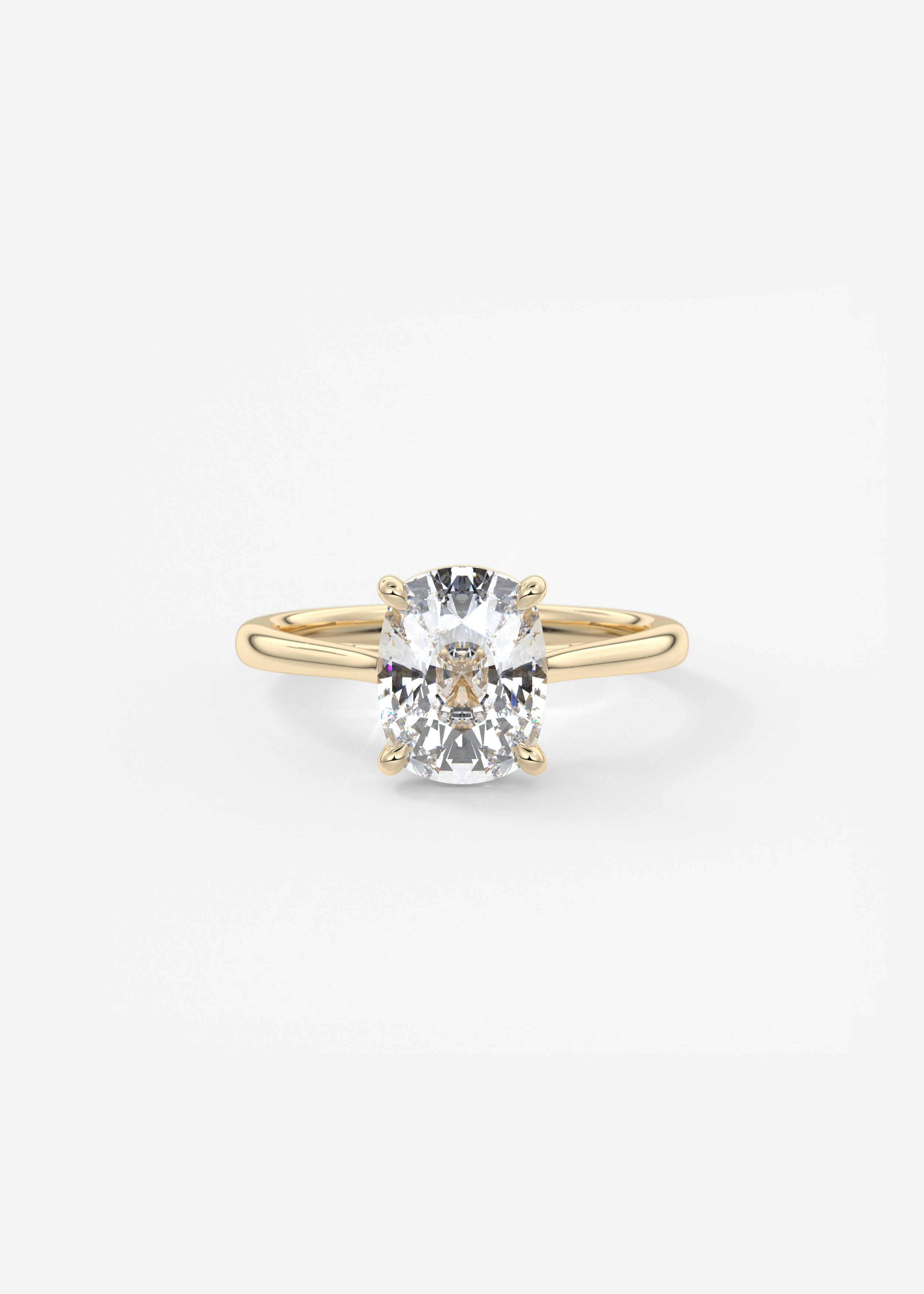Elongated Cushion Cathedral Lab Grown Diamond Engagement Ring