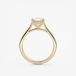 Elongated Cushion Cathedral Lab Grown Diamond Engagement Ring
