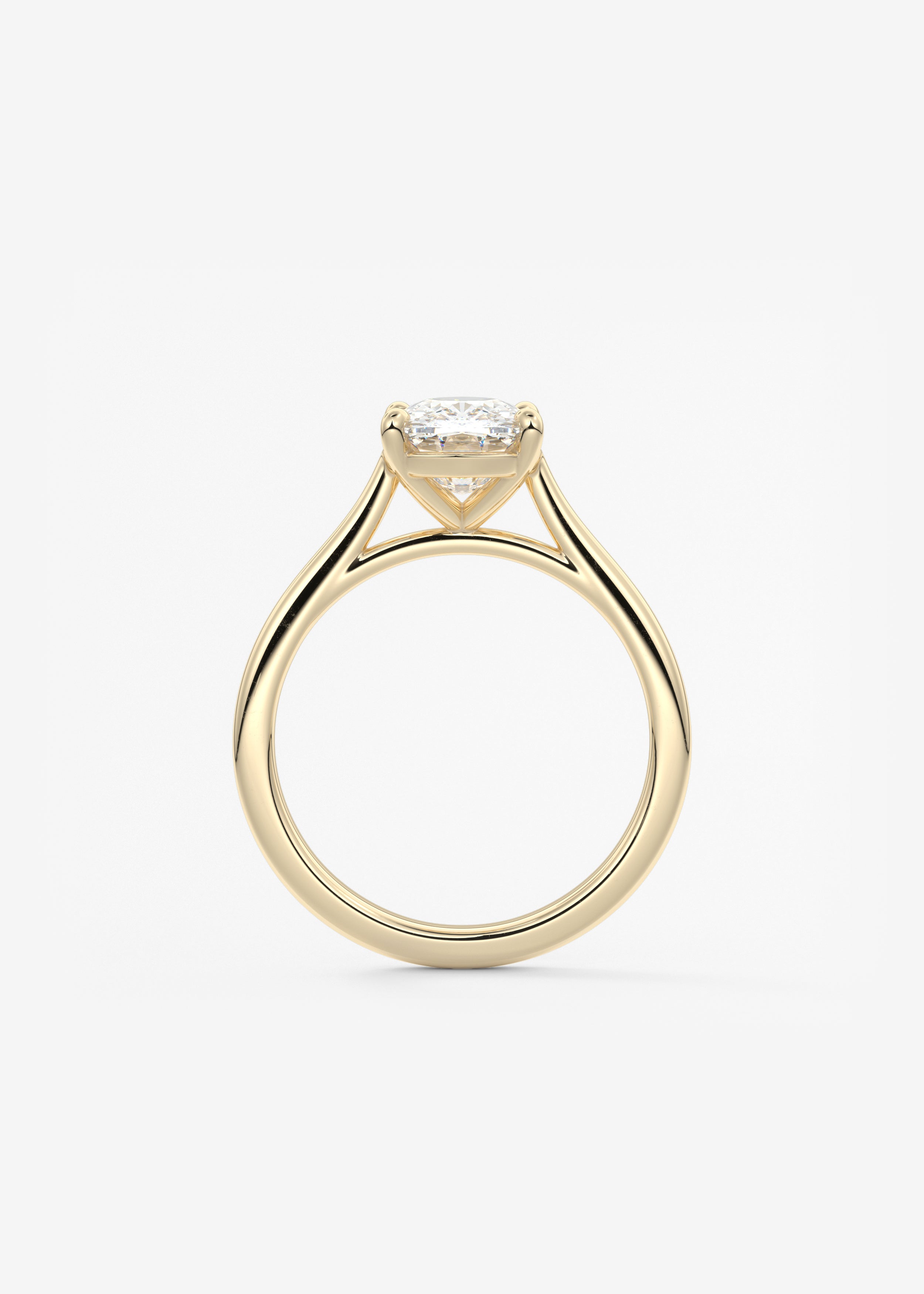 Elongated Cushion Cathedral Lab Grown Diamond Engagement Ring