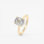 Elongated Cushion Cathedral Lab Grown Diamond Engagement Ring