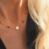 1.0 TCW Round Garnet Lab Made Diamond- January Birthstone Necklace 5