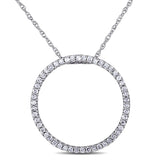 Round Cut Cubic Zirconia in 925 Sterling Silver Necklace 1