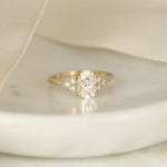 Stunning 1.50 CT Cushion Moissanite Engagement Ring with Cluster Design 3