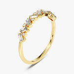 Stunning 0.30 CT Round & Baguette Moissanite Stones Alternative Diamond Wedding Band 2