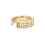 0.50 TCW Round Cut Moissanite Cuff Earrings in Gold 2