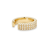 0.50 TCW Round Cut Moissanite Cuff Earrings in Gold 2