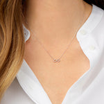 Round Cut Cubic Zirconia in 925 Sterling Silver Necklace 3