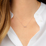 Round Cut Cubic Zirconia in 925 Sterling Silver Necklace 3