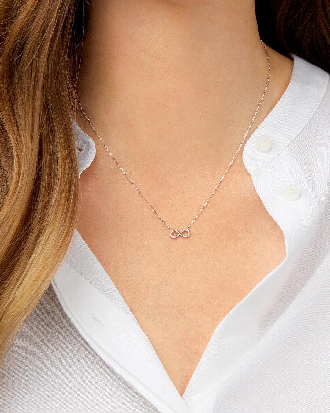 Round Cut Cubic Zirconia in 925 Sterling Silver Necklace 3