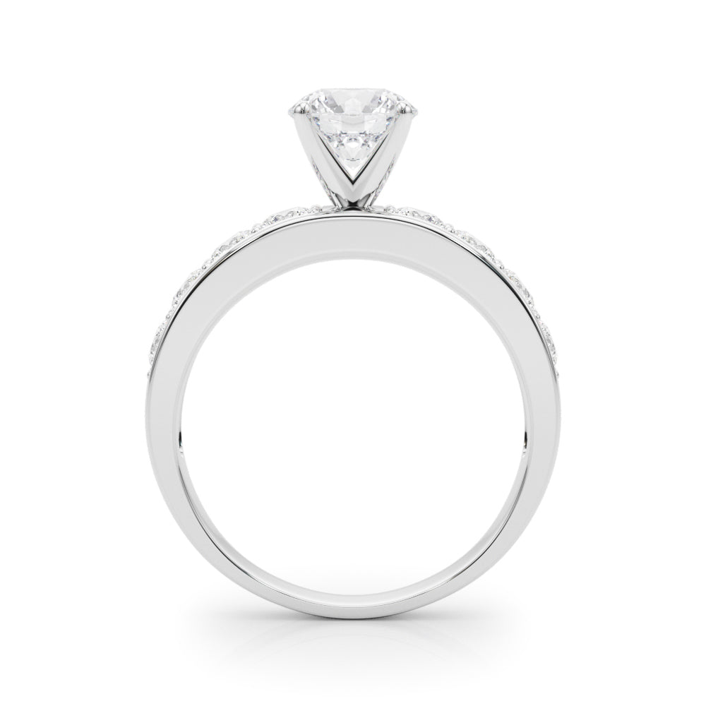 Stunning 0.50-1.50 Round Moissanite Engagement Ring With Pave Design 3