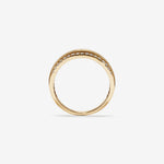 0.37 TCW Round Moissanite Two Row  Men's Wedding Band in Solid Gold 2